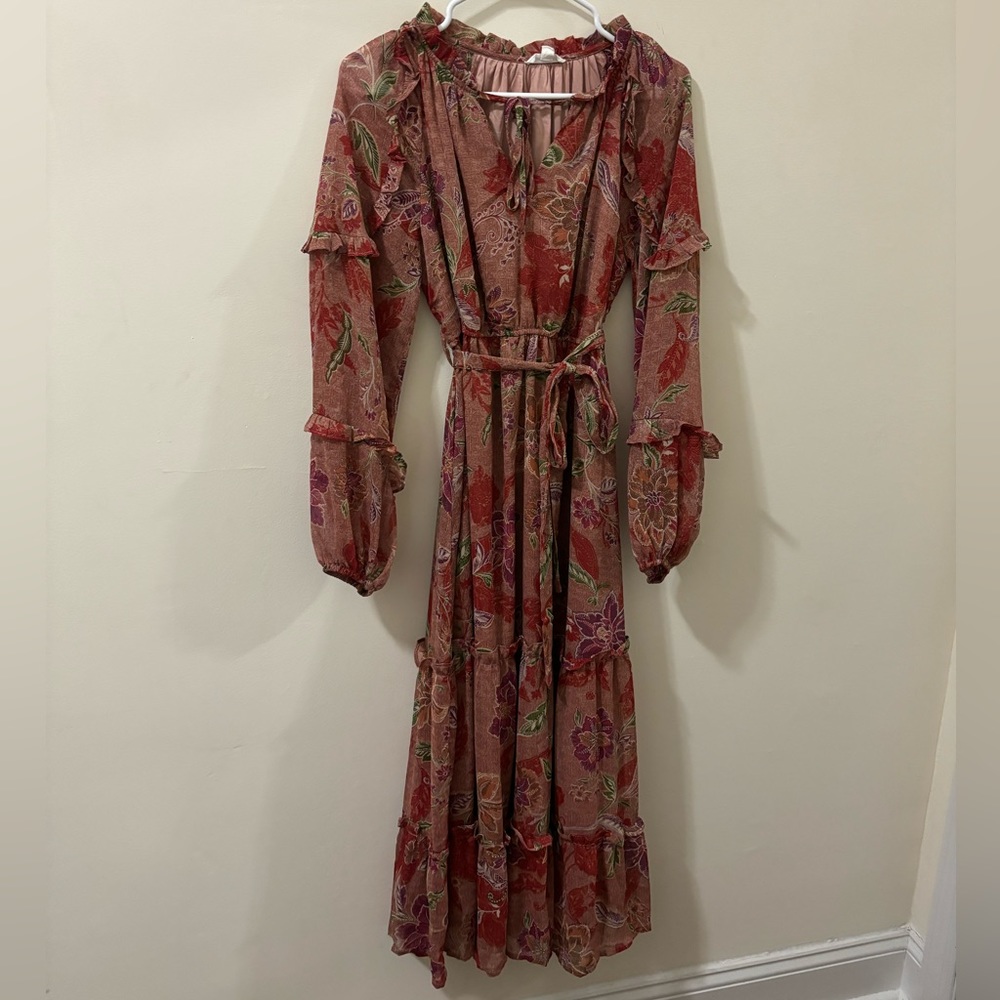 August Sky Pink Floral Dress